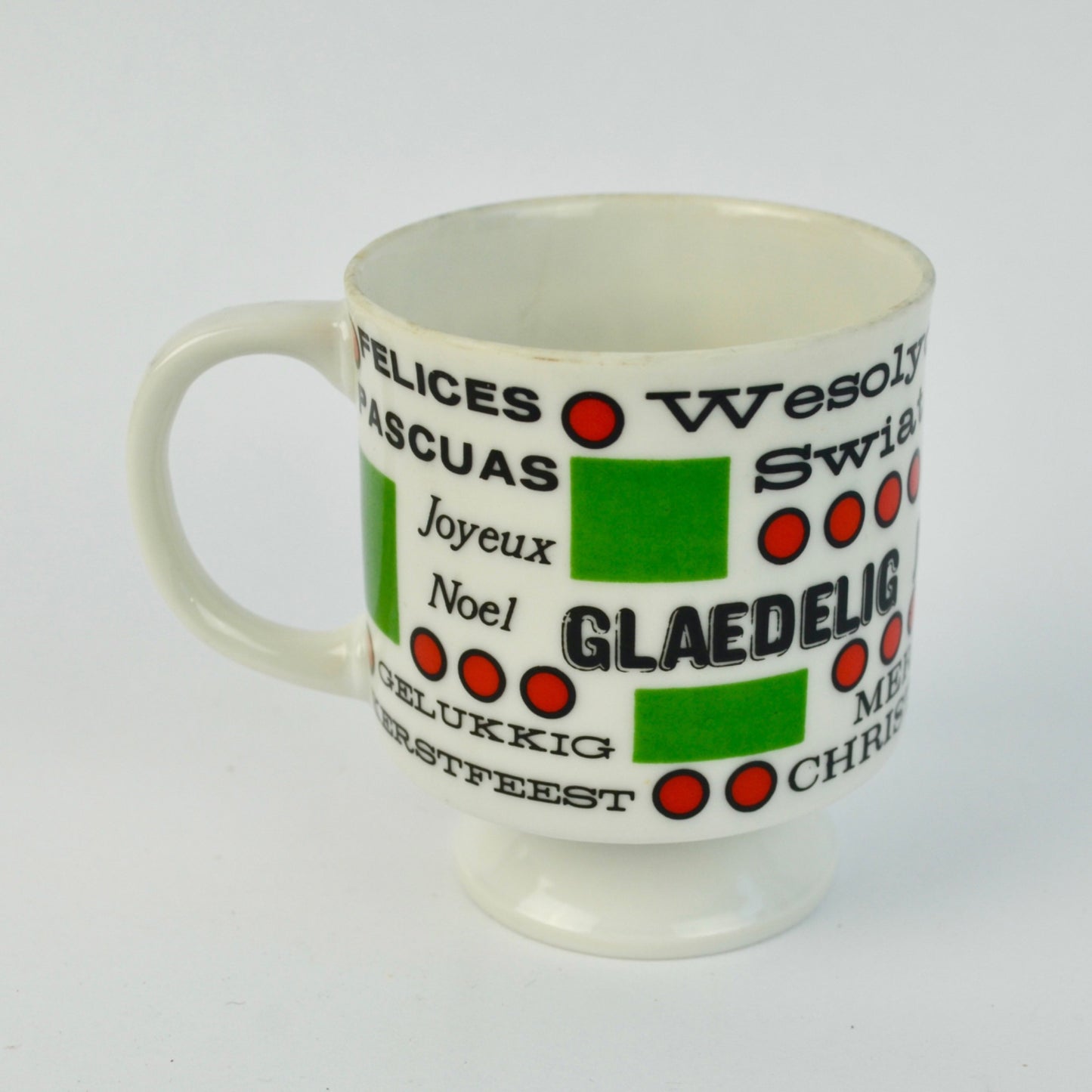 Holt Howard Merry Christmas Around the World Coffee Mug Footed