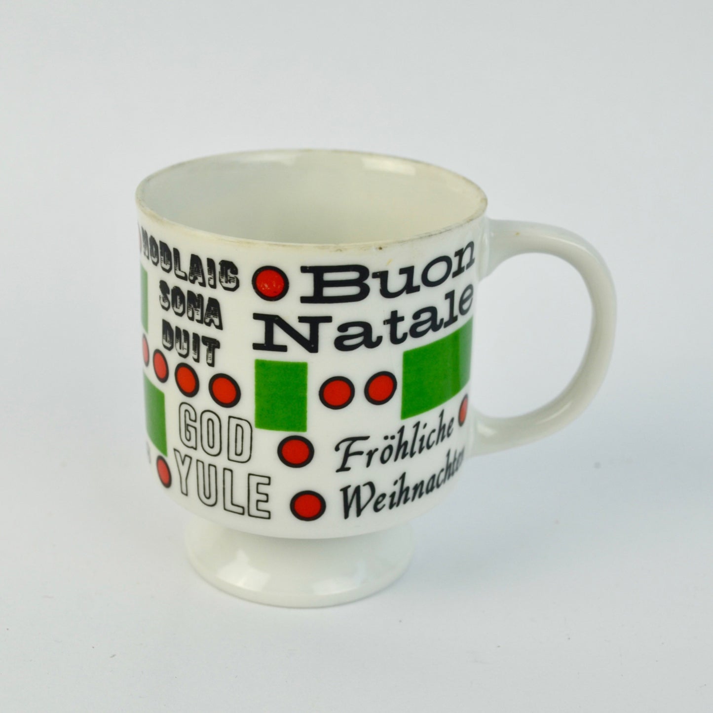 Holt Howard Merry Christmas Around the World Coffee Mug Footed