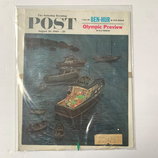 The Saturday Evening Post Magazine COVER August 20 1960