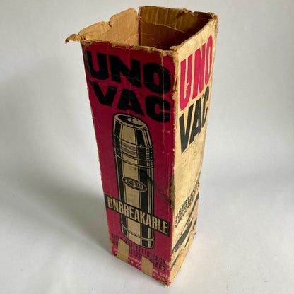 Vintage Uno-Vac 1 Quart Stainless Steel Hot/Cold Thermos Vacuum Bottle