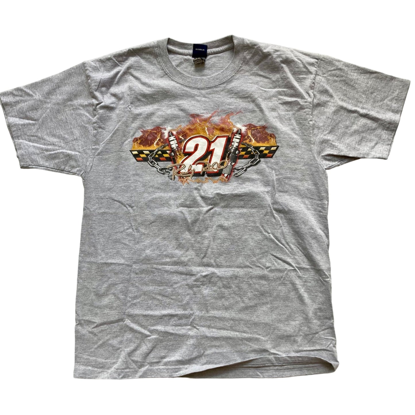 Vintage NASCAR Ricky Rudd #21 Motorcraft Racing T-Shirt Men's L NICE!