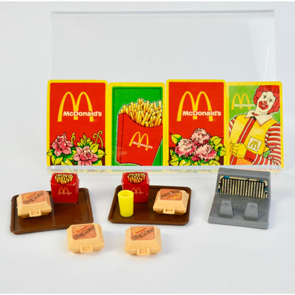 Mattel Barbie Loves McDonalds Playset Pieces Trays Grill Fries Cups