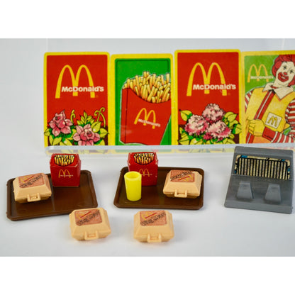 Mattel Barbie Loves McDonalds Playset Pieces Trays Grill Fries Cups