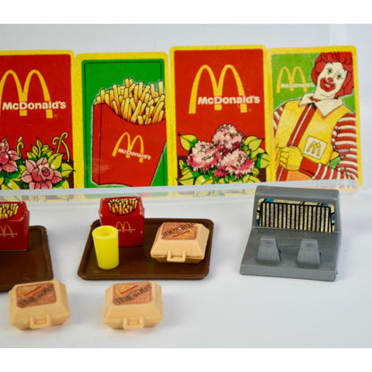 Mattel Barbie Loves McDonalds Playset Pieces Trays Grill Fries Cups