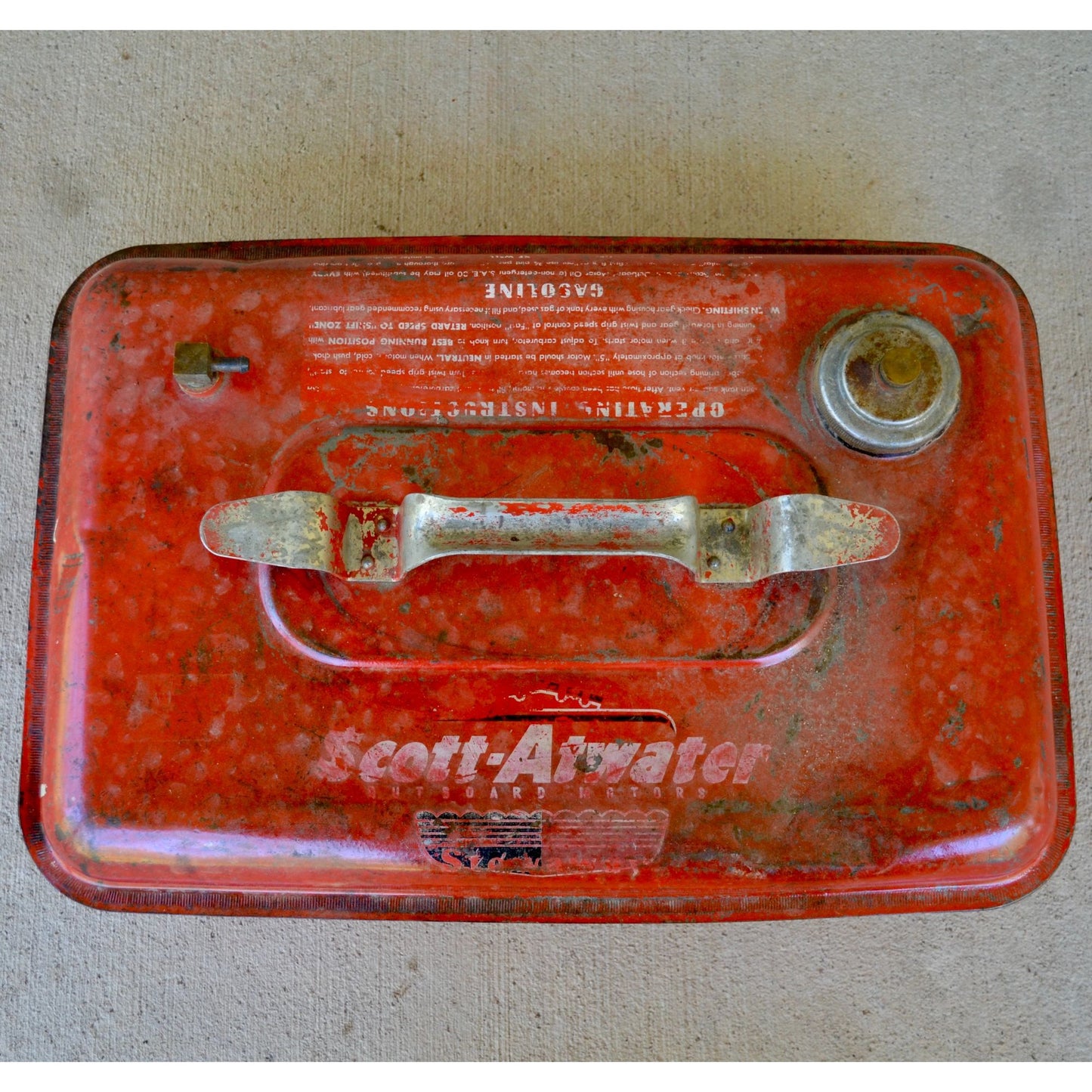 Vintage 1950's Scott Atwater Stowaway Gas Tank 3-Gallon Outboard Motor