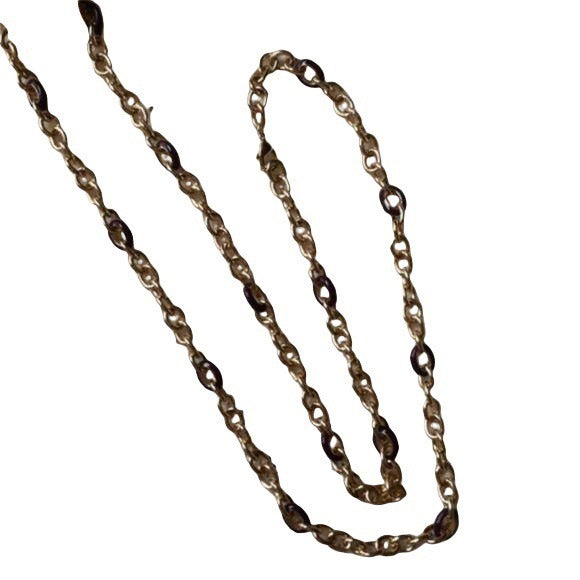 Envision Studio Heavy Gold & Purple Long Chain Necklace New