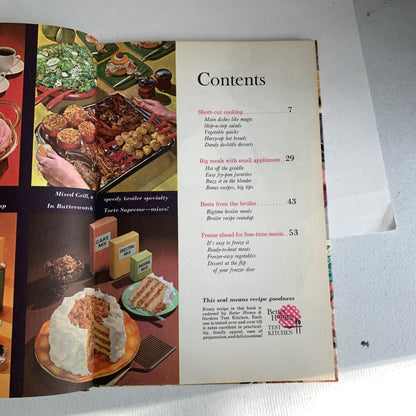 1963 Better Homes and Gardens Meals in Minutes Cook Book