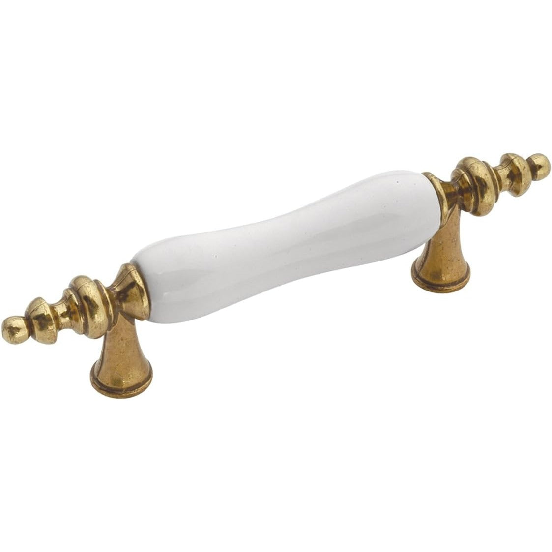 Hickory Hardware Tranquility P703-W White Ceramic Bar Drawer Pull Handle