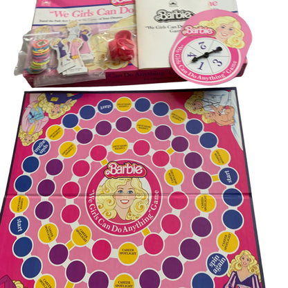 Mattel 1986 We Girls Can Do Anything Board Game Barbie Complete