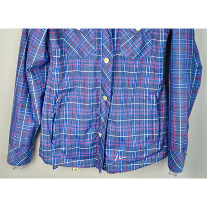 Nike Women's Bellevue Blue Plaid Snowboard Jacket Medium