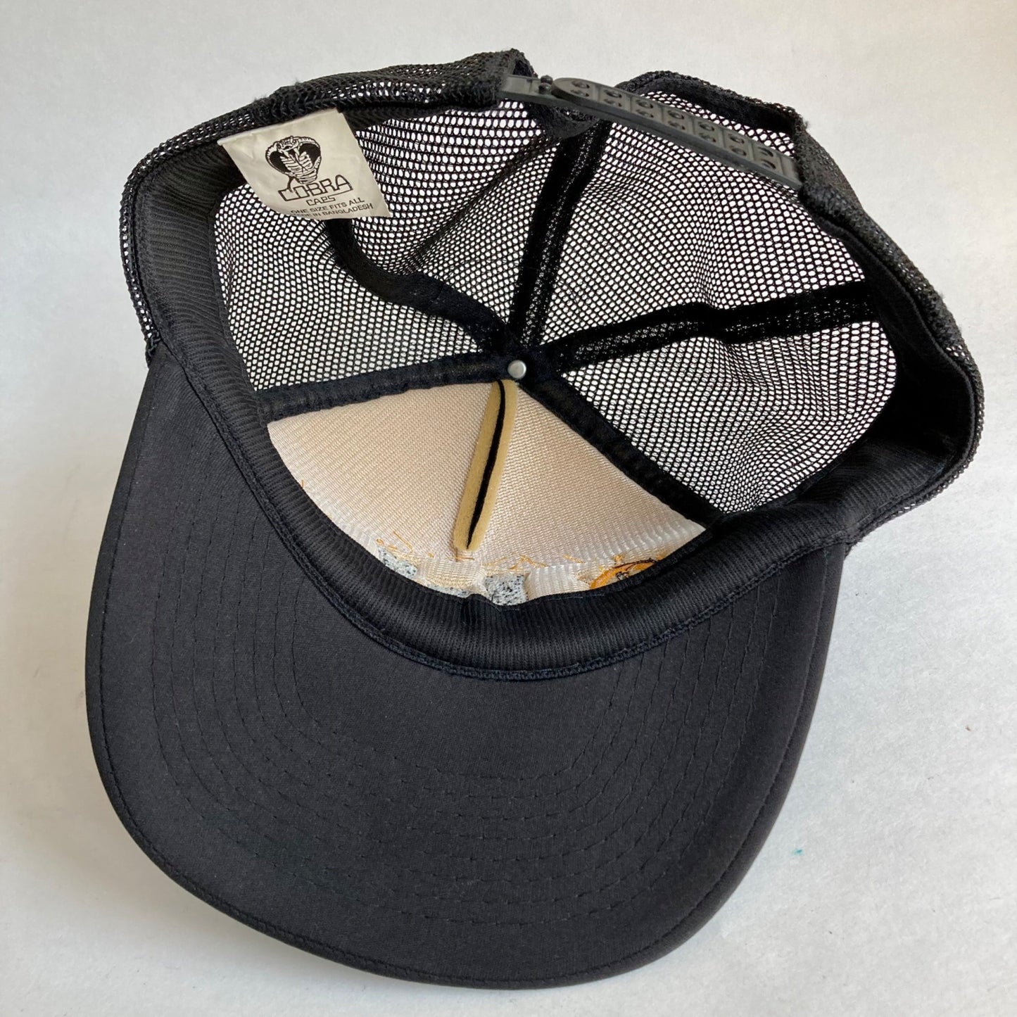 Vintage H.J. Schwartz Duluth Snapback Hat Black by Cobra Caps Army Barge