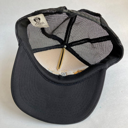 Vintage H.J. Schwartz Duluth Snapback Hat Black by Cobra Caps Army Barge