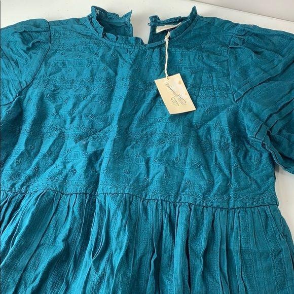Universal Thread Puff Sleeve Eyelet Dress New Teal Cotton Sunrise Pickers Universal Thread Puff Sleeve Eyelet Dress New Teal Cotton Sunrise Pickers