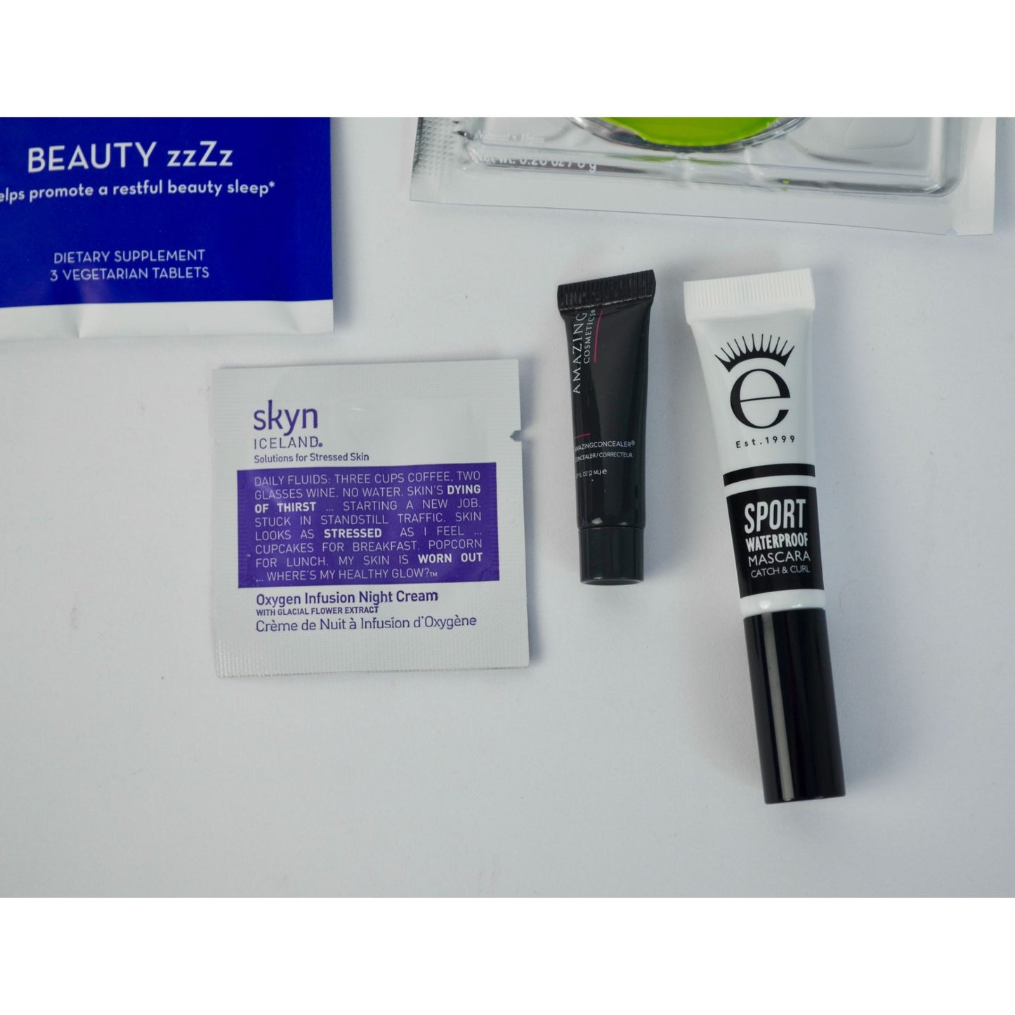 Beauty Samples Lot of 5 Bright Eyes HUM Eyeko Skyn Iceland Amazing Cosmetics