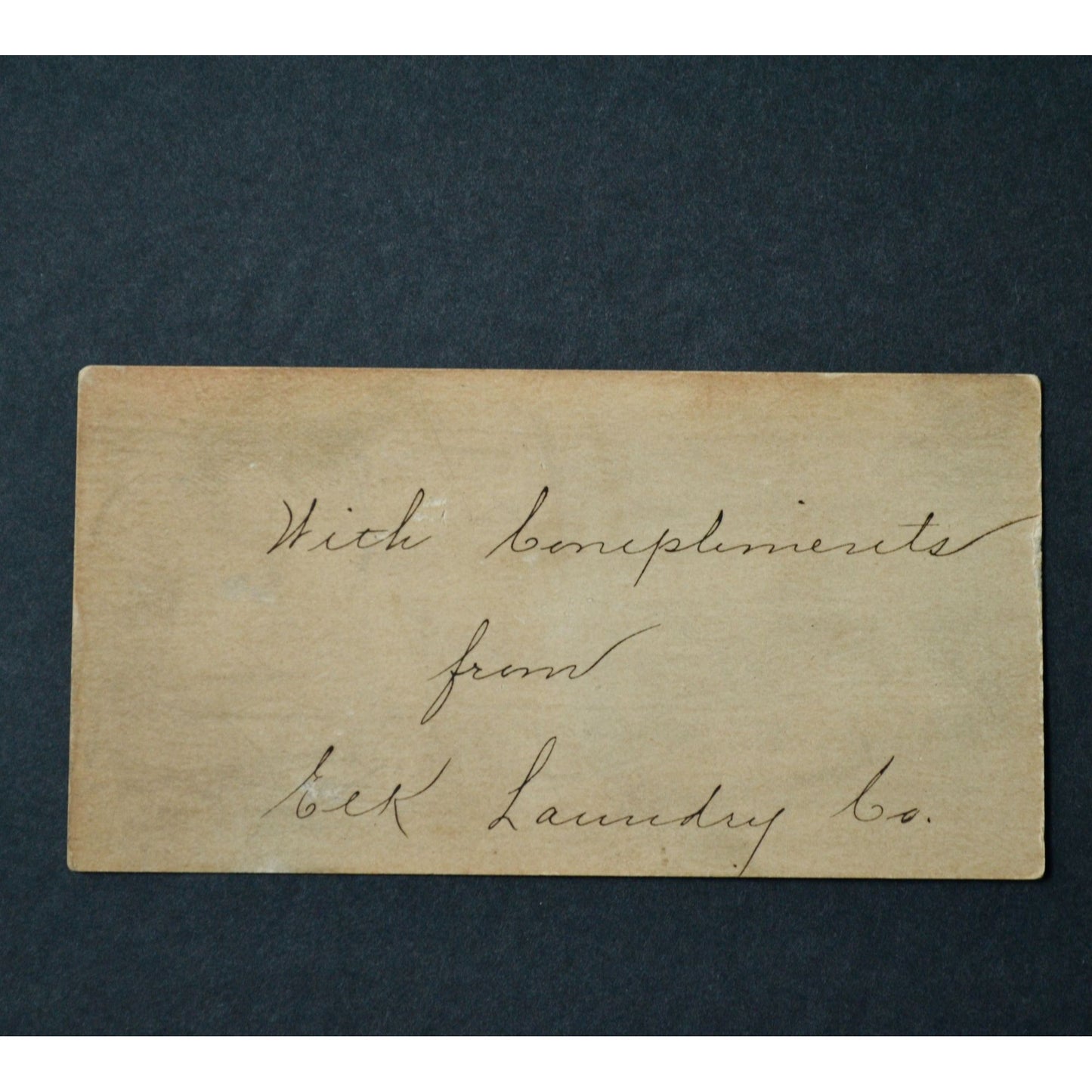 Elk Laundry St. Paul Minnesota Business Card Vintage