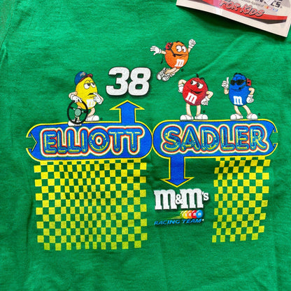 Vintage NASCAR Elliott Sadler #38 M&Ms T-Shirt Youth XS Chase Authentics NWT