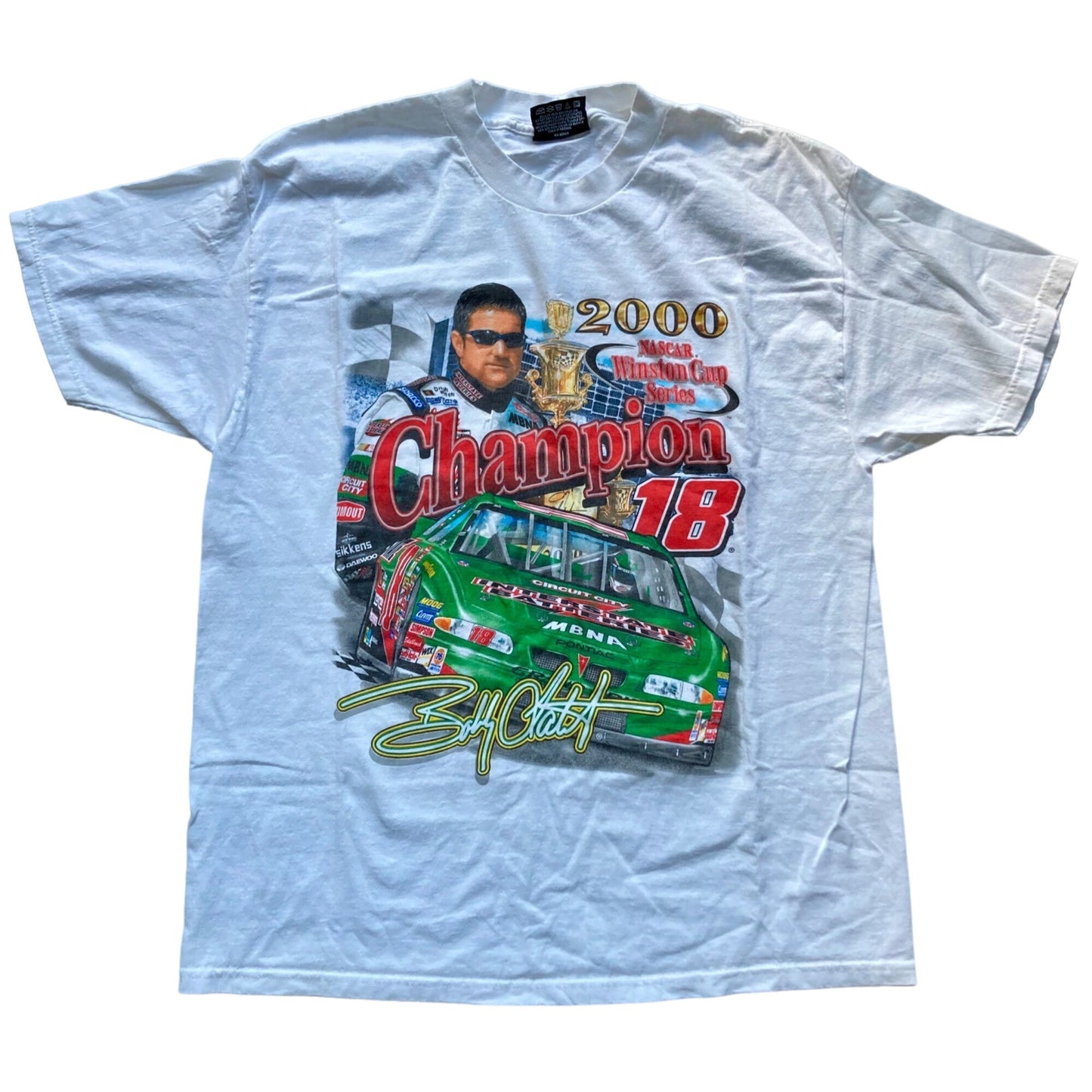Vintage NASCAR Bobby Labonte 18 T-Shirt Winston Cup Series Champion Men's L NICE