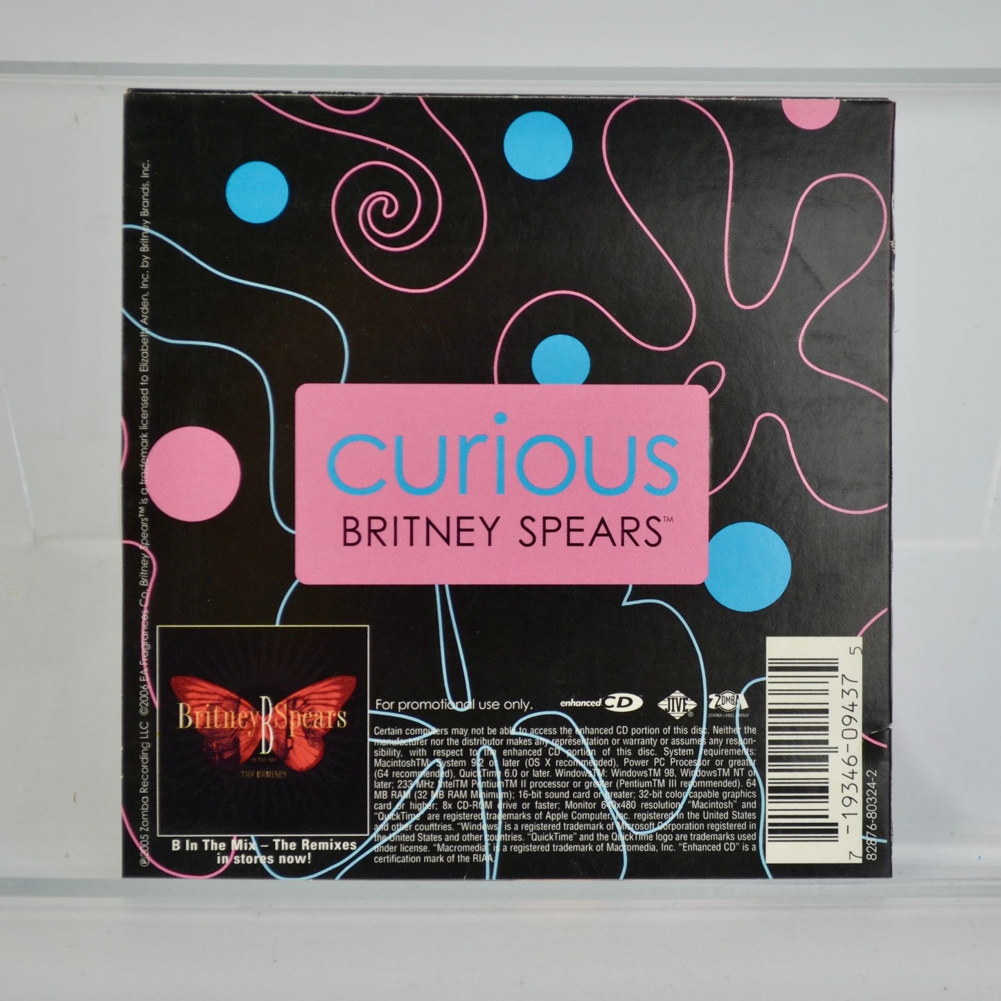 Britney Spears Curious Promo Enhanced CD Mona Lisa Someday I Will Understand