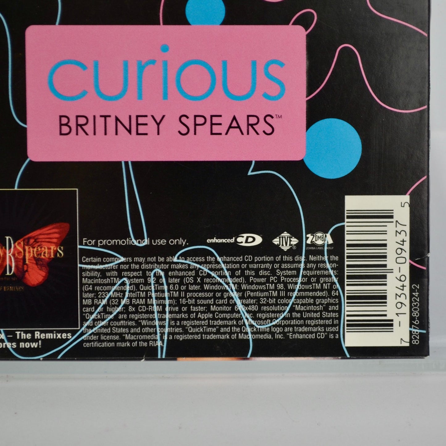 Britney Spears Curious Promo Enhanced CD Mona Lisa Someday I Will Understand
