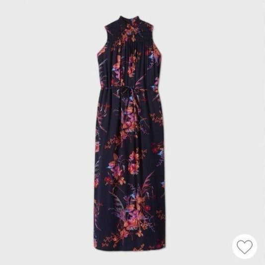 NEW A New Day Smocked Trapeze Floral Dress