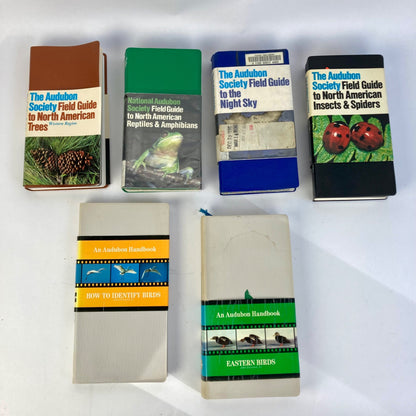 Lot 6 Vintage Audubon Society Field Guides Trees, Insects, Sky, Reptiles, Birds