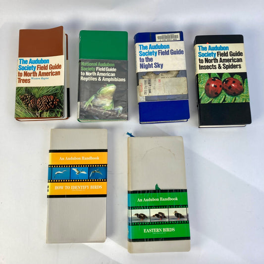 Lot 6 Vintage Audubon Society Field Guides Trees, Insects, Sky, Reptiles, Birds