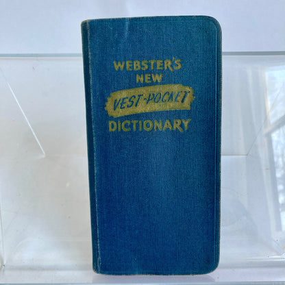 Vintage 1945 Webster's Vest Pocket Dictionary Book WWII Era Booklet