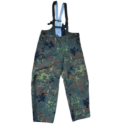 German Military Bibs Men’s Size 48/50 Flecktarn Camo Waterproof