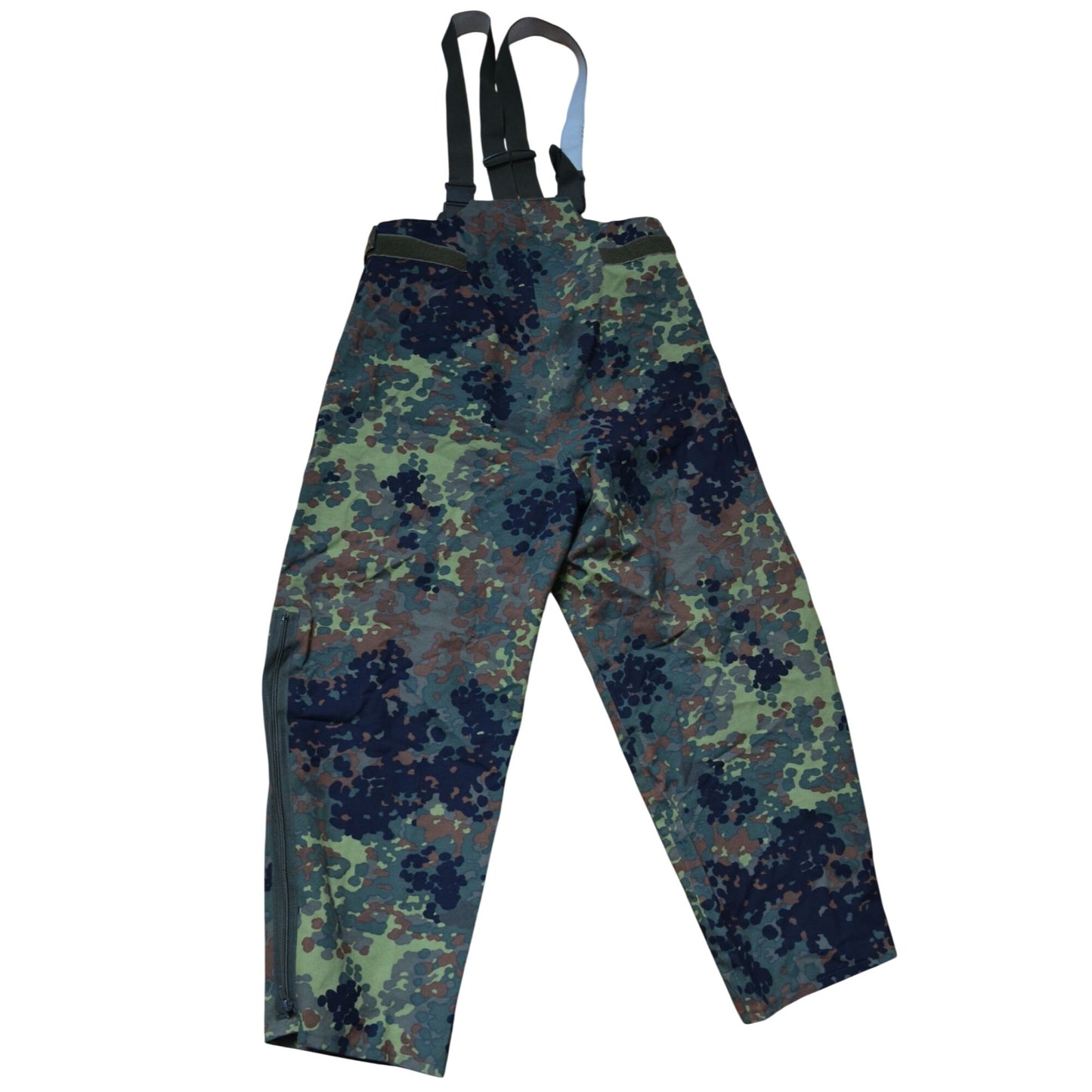 German Military Bibs Men’s Size 48/50 Flecktarn Camo Waterproof