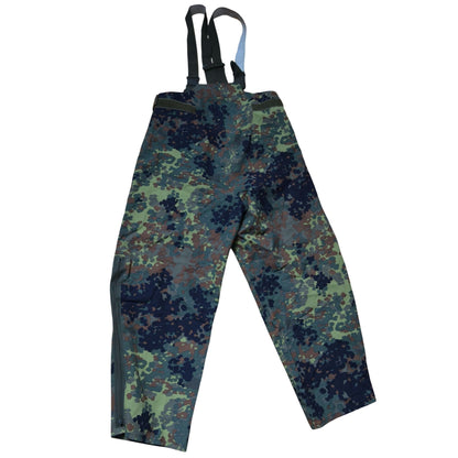 German Military Bibs Men’s Size 48/50 Flecktarn Camo Waterproof