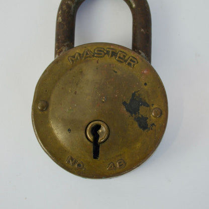 Vintage Master Lock No. 48 Padlock NO KEY Made in USA