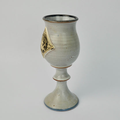 1986 Minnesota Renaissance Festival Unicorn Goblet Deneen Pottery