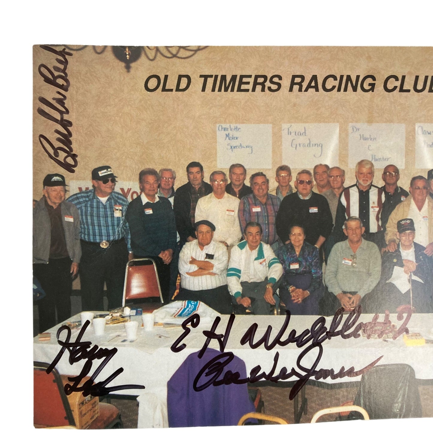 Vintage 1994 Old Timers Racing Club Autographed Photo Post Card "Big" John Sears