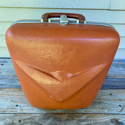 Vintage Brunswick? Bowling Ball Case Hard-Sided Clam Shell Bag Brown