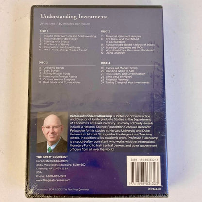 Great Courses: Understanding Investments Guidebook & 4-Disc DVD Set NEW & SEALED!