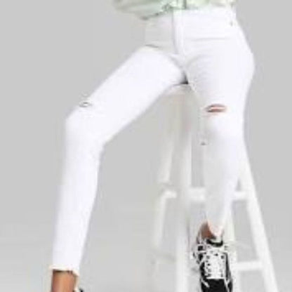 Wild Fable High Rise Distressed Skinny White Jeans 22W