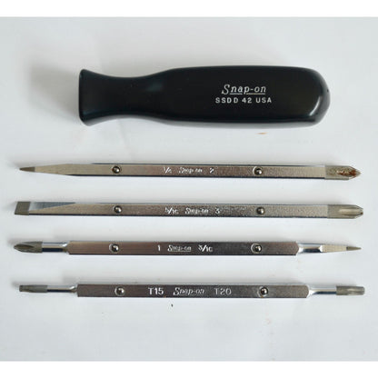 Snap-On SSDD42 Reversible Screwdriver Set C-5 w/ Pouch Vintage Snap On SSDD 42