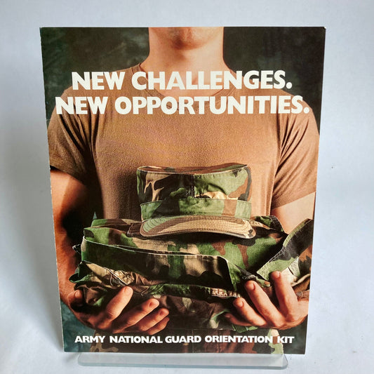 Vintage 1990's Army National Guard Orientation Kit Recruiting Brochure Pamphlet