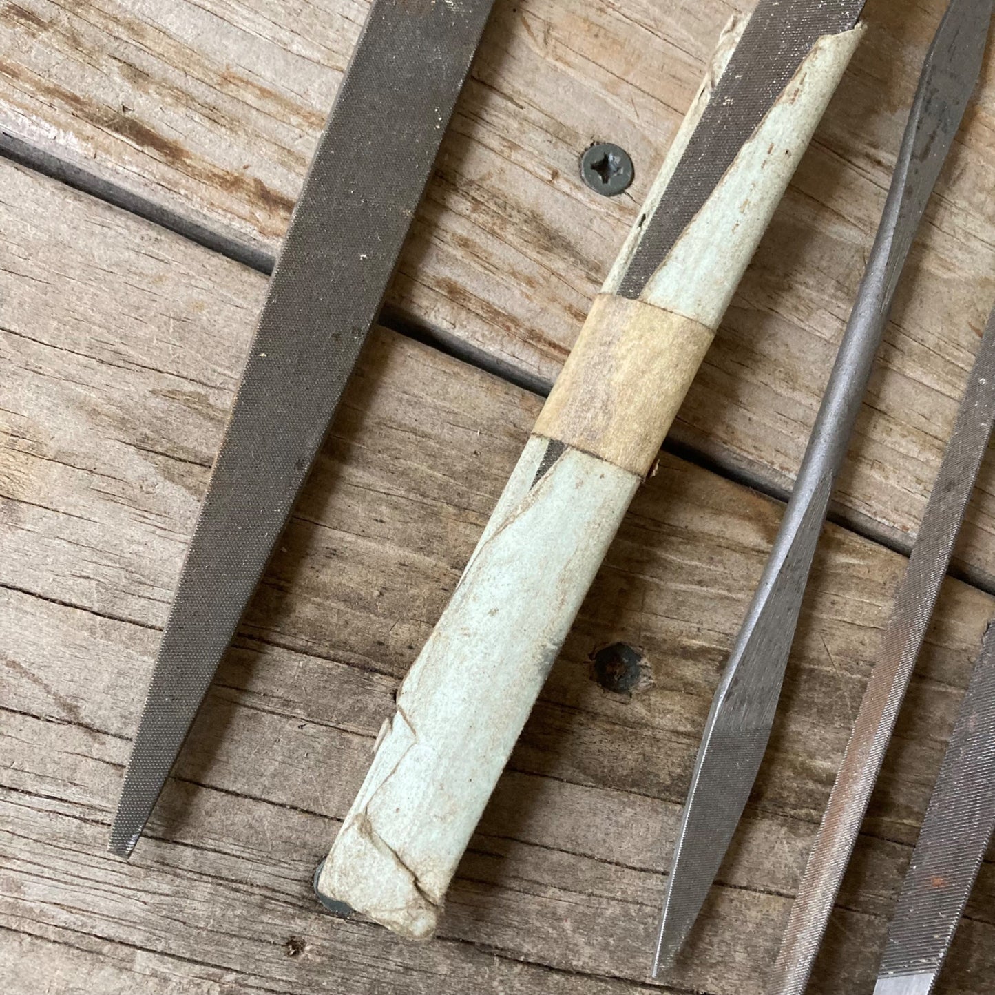 Lot 6 Vintage Hand Files Wood Metal Working Tools