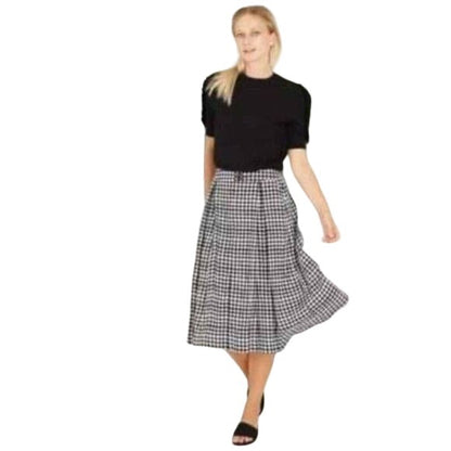 NEW Who What Wear Birdcage Houndstooth Skirt