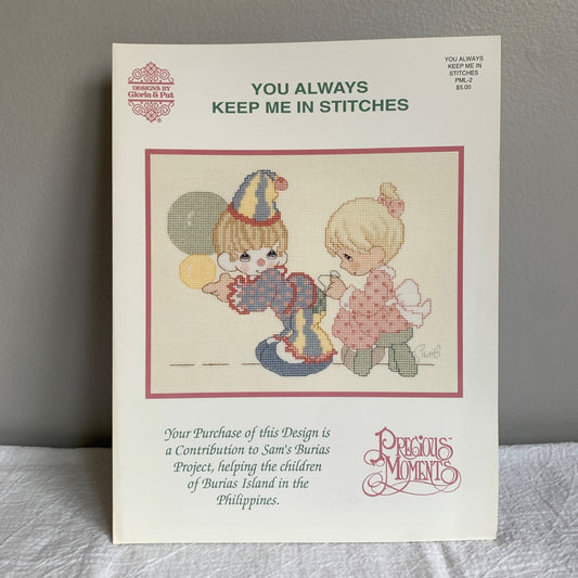 Precious Moments You Always Keep Me In Stitches Cross Stitch Book