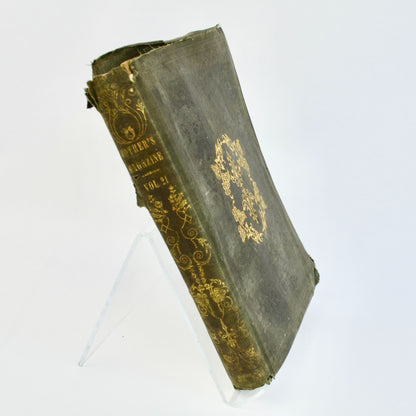 1853 Mother's Magazine and Family Monitor Vol. 21 Book AS IS