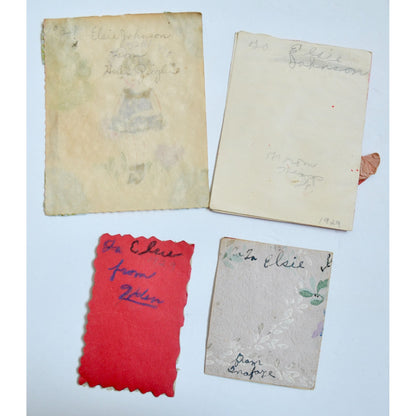 1930s Vintage HANDMADE OOAK Valentine Cards Unique Lot #2