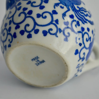 Japan Blue & White Willow Phoenix Creamer Vintage