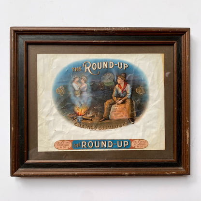 Vintage The Round-Up Cigar Celestino Costello & Co Framed Print