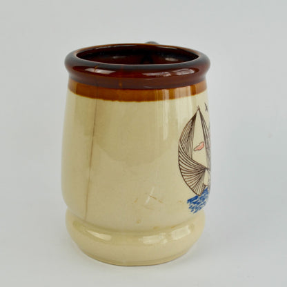 Vintage Brown Florida Sailboat Coffee Mug Big