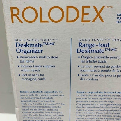 Rolodex 82433 Deskmate Organizer Black New