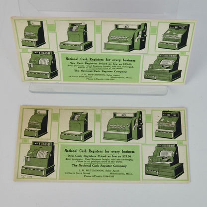 National Cash Register Company Blotters Lot of 2 Vintage Unused
