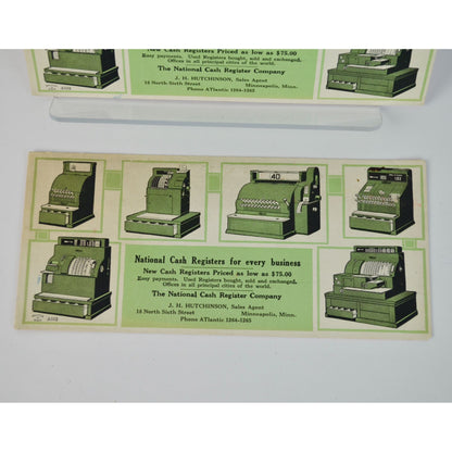 National Cash Register Company Blotters Lot of 2 Vintage Unused