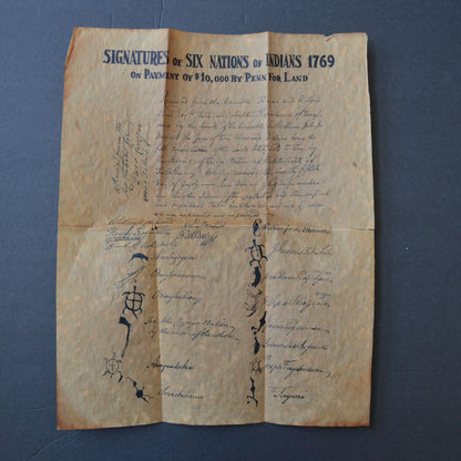 Signatures Of Six Nations Of Indians 1769 Historical Document Reproduction